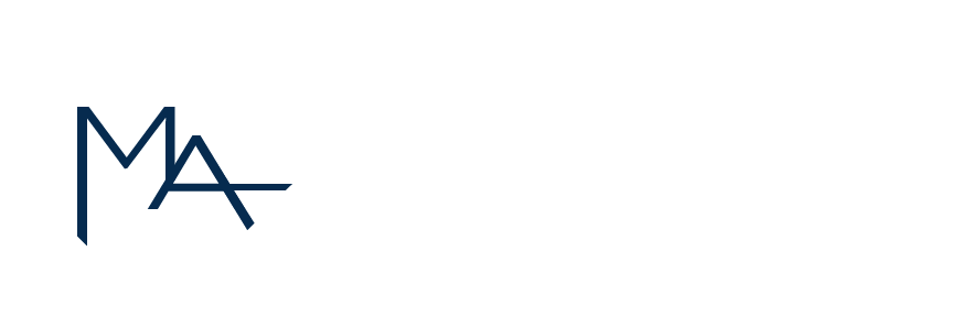 Logo M.A. Imóveis em tons claros